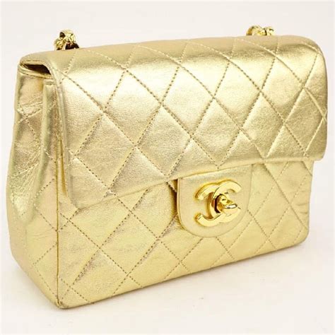 chanel gold mini evening bag|vintage chanel evening bags.